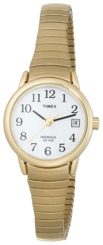 41LFhEV2u%2BL Timex Womens Easy Reader XtraExpansion GoldTone Stainless Steel