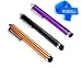 3 Pack of Stylus Black Gold Purple Universal Touch Screen Pen for Ipad 2 Ipod Iphone 4,4S,3g,3gs,4s,kindle fire, Motorola Xoom, Samsung Galaxy Tab 8.9 10.1, Blackberry Playbook HTC Flyer Evo View Tablet Bonus + Bluecell Cable Tie