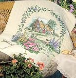 Hollyhock Cottage Quilt Stmpd X-Stitch Kit