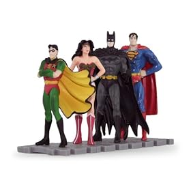 Dc Super Heroes Interlocking 2 Mini Figure (Set of 4: Batman, Robin, Superman and Wonder Woman) by Justice League Batman Superman Wonder Woman DC