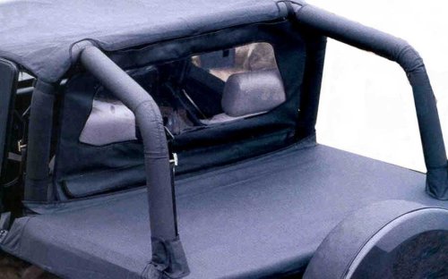 Omix-Ada Economy Roll Bar Covers 78-91 CJ & Wrangler Roll Bar Pad & Cover Kit (Available in Black Denim only)