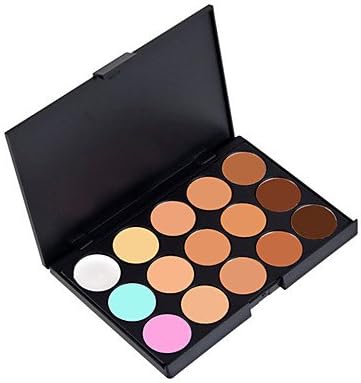 PInzanF 15 Colors 3in1 Professional Camouflage Natural Facial Concealer/Foundation/Bronzer Makeup Cosmetic Palette