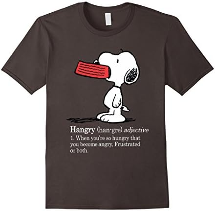 Men's Snoopy-Hangry T-Shirt Large Asphalt