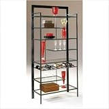 Encore Contemporary Bakers Rack Metal Finish: Mocha