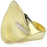 nOir Flowers Lily flower ring 18k gold plate,