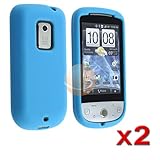 2x DARK BLUE Silicone Skin Case for HTC Hero (CDMA)