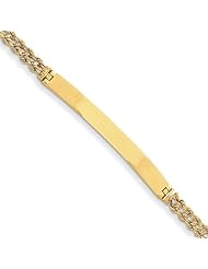 14k Yellow Gold 7in Two Strand Rope ID Bracelet. Metal Wt- 5.19g