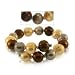 Silver Bangle Bracelet w Chocolate & Chesnutt Pearls
