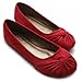 Ollio Women's Ballet shoe Low Heel Comfort Faux Suede Multi Color Flat