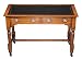 Antique Oak Turned Leg Two Drawer Writing Desk