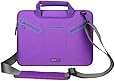 Evecase 12.5 ~ 13.3 inch Ultrabooks/ Laptop / NetBook/ MacBook Multi-functional Neoprene Messenger Case Tote Bag with Handle and Carrying Strap (Purple)