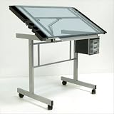 Studio Designs Vision Craft Station ( Silver/Blue Glass) 10053