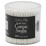 Salon Plus Cotton Swabs, Flexible Plastic 200 cotton swabs