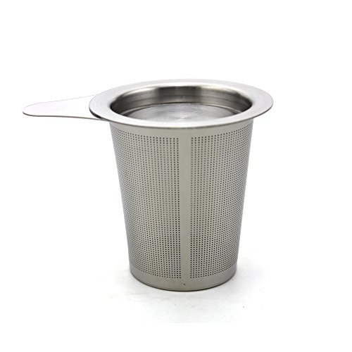 Zicome Stainless Steel Reusable Coffee Tea Filter, Fine Mesh, Tea Infuser with Lid