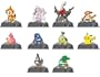 Chimchar, Turtwig, Pikachu, Croagunk, Palkia, Torterra, Staravia, Darkrai, Infernape, and Lickilicky - Pokemon Diamond and Pearl "Pikachu The Movie 10th Anniversary" Mini-Figure (~1.5" to 2") with Stand Bundle (1 set of 10 figures) (Japanese Imported)