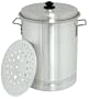 Bayou Classic 8532, 32-Qt. Tamale Pot with Lid and Steaming Rack, aluminum