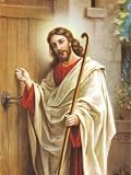 Kunstdruck Poster: Anonymous "Anklopfender Christus" 20 x 25