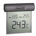 SuperLED 2-Way Reversible Indoor/Outdoor Window Thermometer