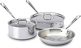 UPC 011644502706 product image for All-Clad 401599 Stainless Steel Tri-Ply Bonded Dishwasher Safe Cookware Set, 5-P | upcitemdb.com