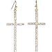 Heirloom Finds Gold Tone Crystal Cross Dangle Earrings 2