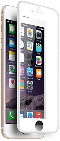 Gladiator Glass iPhone 7 Plus 3D Screen Protector White | Ultra Resistant Ballistic Tempered Glass | HD Clear Image &amp; Screen Sensitivity | Oleophobic &amp; Hydrophobic Coating | Front &amp; Side Coverage