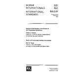 IEC 60068-2-31 Ed. 1.0 b:1969, Environmental testing. Part 2: Tests. Test Ec: Drop and topple, primarily for equipment-type specimens