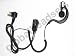 Ear Hook Headset for Motorola 2-Prong Radios