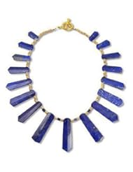 90 cttw Gold Plated Lapis Queen Of The Nile Cleopatra Authentic Reproduction Collar Toggle Necklace Museum Jewelry, Made In America, Comes Boxed With History Card (see Customer Reviews) (Real Gems: 90 cttw)