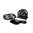 Trivet/Spoon Rest/Napkin Holder Set - Black