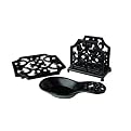 Trivet/Spoon Rest/Napkin Holder Set - Black