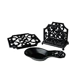 Trivet/Spoon Rest/Napkin Holder Set - Black