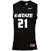 Nike Kansas State Wildcats #21 Black Replica Basketball Jersey