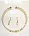Two Strand Simulated Ivory Pearls Choker Necklace Ear Rings for Women and Teens