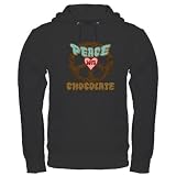 PEACE LOVE AND CHOCOLATE Hoodie (dark)