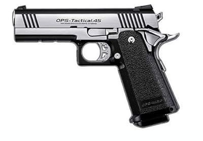 HI-CAPA カスタム デュアルステンレス + SIIS BB弾0.25g(2500発) + ガス(480g)セット グルーピングセット