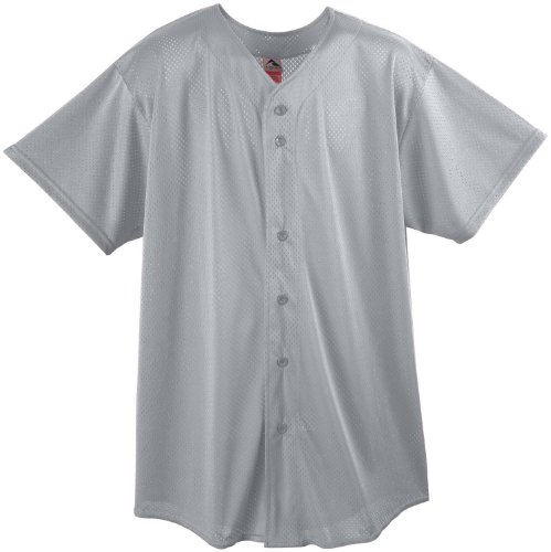 Mesh Button Front Baseball Shirt