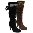 Bamboo by Journee High Heel Slouchy Fashion Boot Bamboo by Journee High Heel Slouchy Fashion Boot