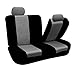 FH GROUP FH-FB060R012 Trendy Elegance Bench Seat Covers, Airbag compatible and Split Bench, Gray / Black color