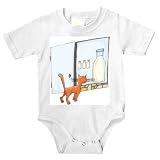 Onesie with milk, window, cat, bottle, hunger