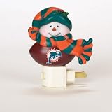 Miami Dolphins 5 Snowman Night Light - NFL Football