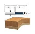BOSCH 85601M 1/2-Inch Diameter 1-1/2-Inch Cut Carbide Tipped Double Flute Templet Trimming Router Bit 1/2-Inch Shank