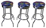 Review The Furniture Cove  / 3 Blue Automobile Vintage Muscle Car Specialty Barstools Set
