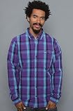 LRG The Meal Ticket L/S SF Woven in Purple,Buttondown Shirts for Men