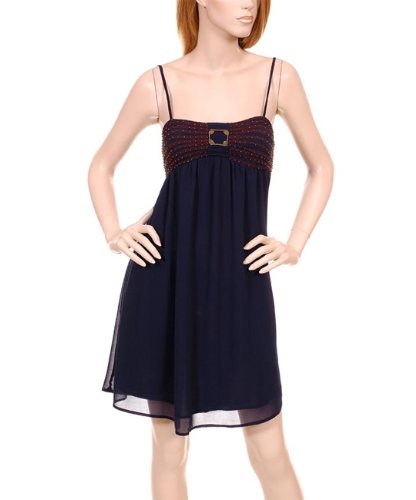 Navy Spaghetti Strap Knee High Comfortable Dress
