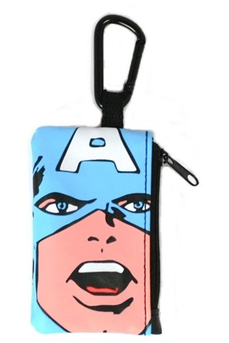 Marvel's CAPTAIN AMERICA Keyring & Zippered Coin CASE