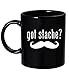 TheGag Mustache Coffee Mug Got Stache? 11 Ounce-Funny Novelty Ceramic Mustache Lovers Coffee Mug