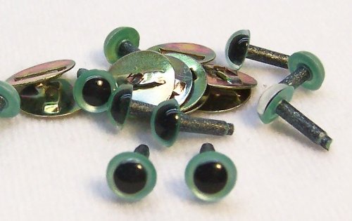 Sassy Bears 6mm Pearl Aqua Safety Eyes for Bear, Doll, Puppet, Plush Animal and Craft - 10 Pairs