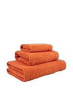Flor De Algodón Juego De Toallas Zar (Naranja)
