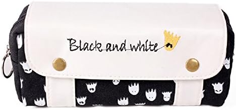 2015 Creative Oxford Pen Pouch Square Pencil-box Multi-functional Zipper Pencil Bags Double Layer, Choose From 3 Patterns (Drop)