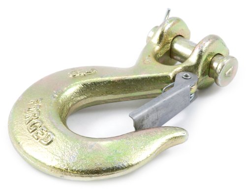 Forney 61086 Clevis Hook with Latch Grade 70 Yellow Zinc 5 16 Inch